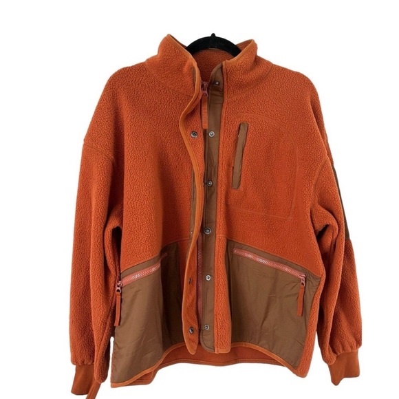 NWD Madewell MWL Resourced Sherpa Fleece Snap Front Jacket Size Small - Picture 4 of 10